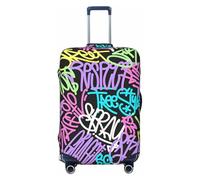 Coprivaligia da viaggio, borsa protettiva per valigia, graffiti street art, stampa bifacciale, adatta a bagagli da 18-32 pollici, coprivaligia per bambini e adulti, media
