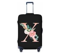 Coprivaligia da viaggio con lettera floreale ad X, borsa protettiva in spandex per valigia, antipolvere con lettera floreale ad X, adatta a bagagli da 18-32 pollici, custodia per valigia per bambi