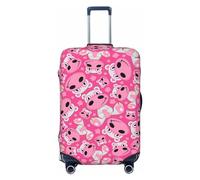 Coprivaligia da viaggio con simpatico cartone animato ippopotamo, in spandex, con protezione per valigia, stampato su entrambi i lati, adatto a bagagli da 18 a 32 pollici, coprivaligia per bambini e a