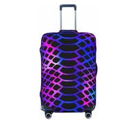 Coprivaligia da viaggio con stampa a pelle di serpente arcobaleno, in spandex, con protezione per valigia, stampa a doppia faccia, adatta a bagagli da 18 a 32 pollici, coprivaligia per bambini e adult