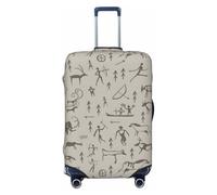 Coprivaligia da viaggio, coprivaligia, borsa protettiva, stampa animali preistorici, stampa fronte-retro, adatta a bagagli da 18 a 32 pollici, coprivaligia per bambini e adulti, grande