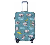 Coprivaligia da viaggio, coprivaligia, borsa protettiva, stelle, nuvole, pecore, stampa fronte-retro, adatta a bagagli da 18 a 32 pollici, coprivaligia per bambini e adulti, taglia media