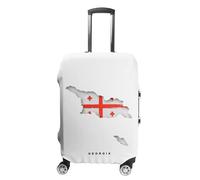 Coprivaligia Da Viaggio Protettiva Per Adatta Bagagli Da 18-32 Pollici Divertente Mappa Della Georgia Bandiera Stampata Coprivaligia Altamente Elastico Custodia Protettiva Per Trolley Da Viaggio M