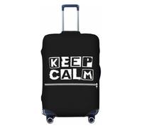 Coprivaligia da viaggio, protezione per valigia, divertente stampa bifacciale Keep Calm, adatta a bagagli da 18 a 32 pollici, coprivaligia per bambini e adulti, grande