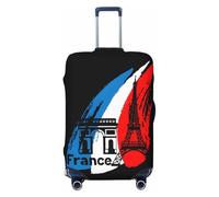 Coprivaligia da viaggio, protezione per valigia, simboli della Francia, antigraffio, adatto per bagagli da 18 a 32 pollici, custodia per valigia per bambini e adulti, piccola