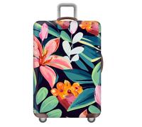Coprivaligia Grande,Cielo Stellato,Linee,Personalizada Copri Valigia,Personalizzato Viaje Luggage Cover,Lavabile,Elastico, Antigraffio,Per Coprivaligia Da 18-32 Pollici (Fiore,L(25-28inch))