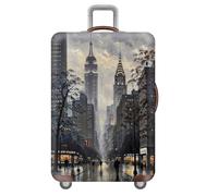 Coprivaligia Grande,Cielo Stellato,Linee,Personalizada Copri Valigia,Personalizzato Viaje Luggage Cover,Lavabile,Elastico, Antigraffio,Per Coprivaligia Da 18-32 Pollici (Architettura,S(18-21inch))