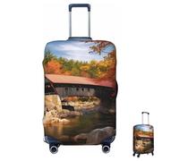 Coprivaligia lavabile elastico Albany Covered Bridge Coprivaligia da viaggio alla moda Antigraffio Protezione per valigia Decoraitve Adatto a bagagli da 18-32 pollici X-Large