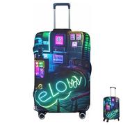 Coprivaligia lavabile elastico che si illumina al buio, coprivaligia da viaggio alla moda, antigraffio, decorativo, adatto a valigie da 18 a 32 pollici di piccole dimensioni.