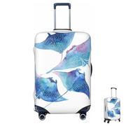 Coprivaligia lavabile elastico con animali marini e razze, coprivaligia da viaggio alla moda, antigraffio, decorativo, adatto per bagagli da 18 a 32 pollici di grandi dimensioni