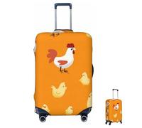 Coprivaligia lavabile elastico coprivaligia da viaggio a forma di pollo e pulcino, protezione antigraffio per valigia decorativa, adatta a bagagli di grandi dimensioni da 18 a 32 pollici