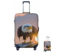 Coprivaligia lavabile elastico Golden Sunset Bald Eagle Coprivaligia da viaggio alla moda Antigraffio Protezione per valigia Decoraitve Adatto a bagagli di grandi dimensioni da 18 a 32 pollici