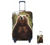Coprivaligia lavabile elastico Hi Bear Sit on the lawn Coprivaligia da viaggio alla moda Antigraffio Protezione per valigia Decoraitve Adatto a bagagli da 18-32 pollici Piccoli
