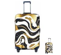 Coprivaligia lavabile elastico nero bianco oro marmorizzato coprivaligia da viaggio alla moda antigraffio protezione per valigia decorativa adatta a bagagli da 18-32 pollici extra large