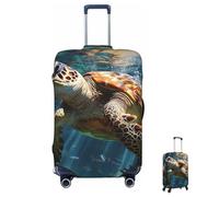 Coprivaligia lavabile elastico tartaruga nuoto coprivaligia da viaggio moda antigraffio protezione valigia decorativa adatta a bagagli da 18-32 pollici X-Large