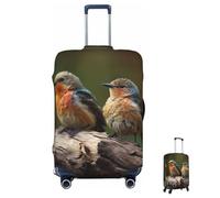 Coprivaligia lavabile elastico Two Birds Resting Coprivaligia da viaggio alla moda Antigraffio Protezione per valigia Decoraitve Adatto a bagagli da 18-32 pollici X-Large