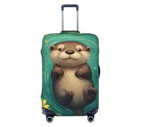 Coprivaligia Otter Lotus Pond, coprivaligia elastico lavabile antigraffio per valigie da 18 a 32 pollici XL (29-32")