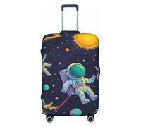 Coprivaligia per avventure con astronauti nello spazio, elastico, lavabile, antigraffio, per valigie da 18 a 32 pollici (18-21 pollici)