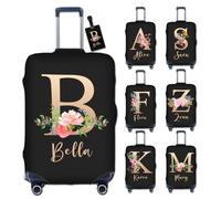 Coprivaligia Personalizzato - con Foto, Nome e Testo, Doppia Faccia Design Differente Coprivaligie - Copribagagli elastici antigraffio - Lavabile Coprivaligia