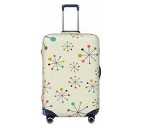 Coprivaligia retrò atomico moderno di metà secolo anni Cinquanta, protezione per valigia lavabile di alta qualità con chiusura a cerniera e fibbia di sicurezza, adatta a bagagli da viaggio da 18 a 3