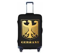 Coprivaligia universale elasticizzato con emblema dorato della Germania, custodia per bagaglio a mano, antigraffio, protezione per bagaglio da viaggio unisex, per donne, viaggi di piccole dimensioni