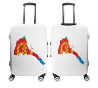 Coprivaligie Da Viaggio Per Valigie - Coprivaligia - Materiale Elasticizzato Di Alta Qualità - Divertente Mappa Dell'Eritrea Stampa Della Bandiera Africana - Piccola Media Grande O Extra Large Xl