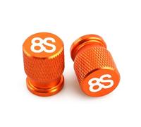 Coprivalvola for pneumatici in lega di alluminio for motociclette, parti decorative, compatibile con GSX-8S GSX8S(Orange)