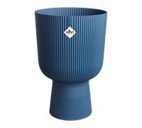 elho Vibes Fold Coupe 30-100% riciclabile Fioriera - Vaso per piante da interno - Ø 29,5 x H 44,7 cm - Blu/Blu scuro