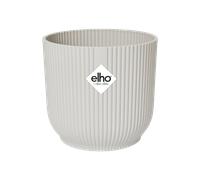 Elho VIBES Vaso da fiori rotondo - Plastica - Ø25xH 23,0 cm - Bianco/Bianco seta
