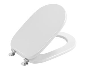 Coprivaso Mod.Sintesi in MDF e cerniere in ottone 35x48x5,8 cm bianco copriwater