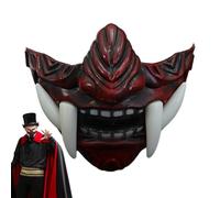 Copriviso con zanne di Halloween, Copriviso con zanne - Cosplay horror con zanne a mezza faccia - Zanne di oggetti spaventosi, divertenti zanne di Halloween, design con teschio di animali, comode e ro