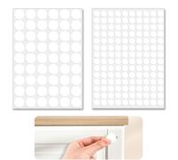 Copriviti Autoadesivo, Tappi di Copertura Impermeabili, Bianco, Diametro 12 mm, Diametro 21 mm, per Armadi, Scrivanie, Viti, Mobili, Riparazioni (2 Fogli)