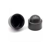 Copriviti esagonali M3-M24 Plastica Pe Dado a cupola Bullone Tappi di protezione Cerchi for auto Decorazione Dado Cap(Svart,M8x12x15-30pcs)