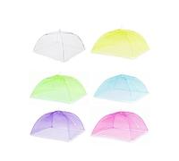 Coprivivande,6 PCS Copri Alimenti in Rete Copertura per Alimenti Pop-up Coperture per Alimenti 14 Pollici Pieghevoli Schermo Piatto per Cucina Aperto Schermi Feste Picnic Barbecue Bianco