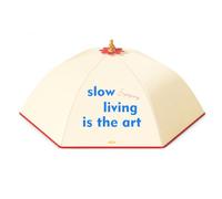 Coprivivande Pieghevole in Tessuto, Rotondo Lettere L (Beige)