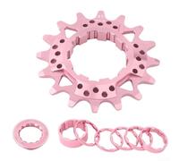 Coprivolano per moto da cross e volano a velocità singola 9 giri, realizzato in lega di alluminio anodizzato, resistente e lavorato a CNC per una migliore arrampicata su strada (nero chiaro (16T))