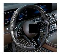 Coprivolante 2/3PCS Coprivolante per auto in in fibra di carbonio 1K Micro fibra PU PVC Coprivolante antiscivolo universale(2pcs silver)