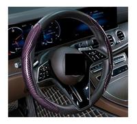 Coprivolante 2/3PCS Coprivolante per auto in in fibra di carbonio 1K Micro fibra PU PVC Coprivolante antiscivolo universale(2pcs 1)