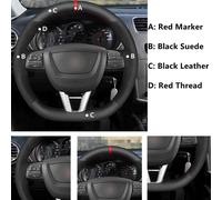 Coprivolante Alcantara nero per Seat Leon MK2 1P FR/Cupra Toledo Alhambra