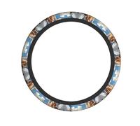 Coprivolante Anime Castle Sky design elasticizzato per una presa comoda, adatto per la maggior parte delle auto, SUV e camion.