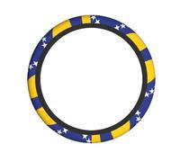Coprivolante antiscivolo con bandiera della Bosnia ed Erzegovina, misura universale, 38,1 cm, migliora il comfort di guida e la sicurezza.
