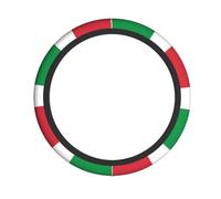 Coprivolante antiscivolo con bandiera italiana, misura universale, 38,1 cm, migliora il comfort di guida e la sicurezza.