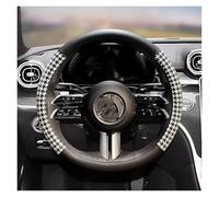 Coprivolante Antiscivolo Coprivolante Auto In Pelle E Fibra Di Carbonio 37-38 Cm Antiscivolo Resistente All'usura Assorbente Per Il Sudore Coprivolante Per Auto(Black B)