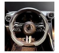 Coprivolante Antiscivolo Coprivolante Auto In Pelle E Fibra Di Carbonio 37-38 Cm Antiscivolo Resistente All'usura Assorbente Per Il Sudore Coprivolante Per Auto(Black A)