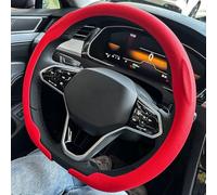Coprivolante Antiscivolo Coprivolante Automatico In Pelle Con Taglio A D Accessori Protettivi Per Auto Sportivi Ultrasottili Traspiranti E Antiscivolo Coprivolante(Red)