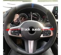 Coprivolante Antiscivolo Per BMW Per G30 Per G31 Per G32 Per G20 G21 Per G14 G15 G16 Per X3 G01 Per X4 G02 Per X5 G05 Per M5 Coprivolante Pelle Scamosciata Nera Coprivolanti(Style A)