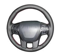 Coprivolante Antiscivolo Per Ford Per Ranger 2016 2017 2018 2019 Per Everest 2016 2017 2018 2019 Coprivolante Per Auto Cucito A Mano Pelle Artificiale Nera Coprivolanti(Red Thread)