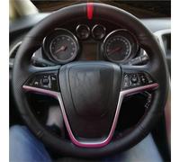 Coprivolante Antiscivolo Per Opel Per Astra J 2010 2011-2015 Per Mokka 2013-2016 Per Insignia 2009 2010-2013 Per Meriva Nero Ecopelle Coprivolante Per Auto Copri Volante(White Thread)