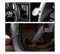 Coprivolante Antiscivolo Per Peugeot 308 2014-2017 Coprivolante In Pelle Nera Rivestimento In Microfibra Volante Accessori Auto Coprivolante Per Auto(Blue Thread)