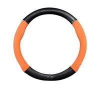 Coprivolante Antiscivolo Per Volvo Per S40 Per S60 Per S80 Per S90 Per V40 Per V50 Per V60 Per V70 Per V90 Coprivolante Auto In Pelle Scamosciata E Fibra Di Carbonio Coprivolante Per Auto(1-Orange)